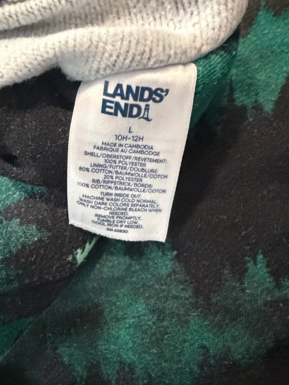 Kids Land’s End Reversible Hooded Zip-Up Sweatshirt